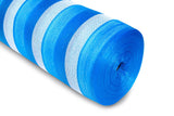 ROLLO RASCHEL XL Azul y Blanco 80% 2.1M x 100M o 4.2M x 100M